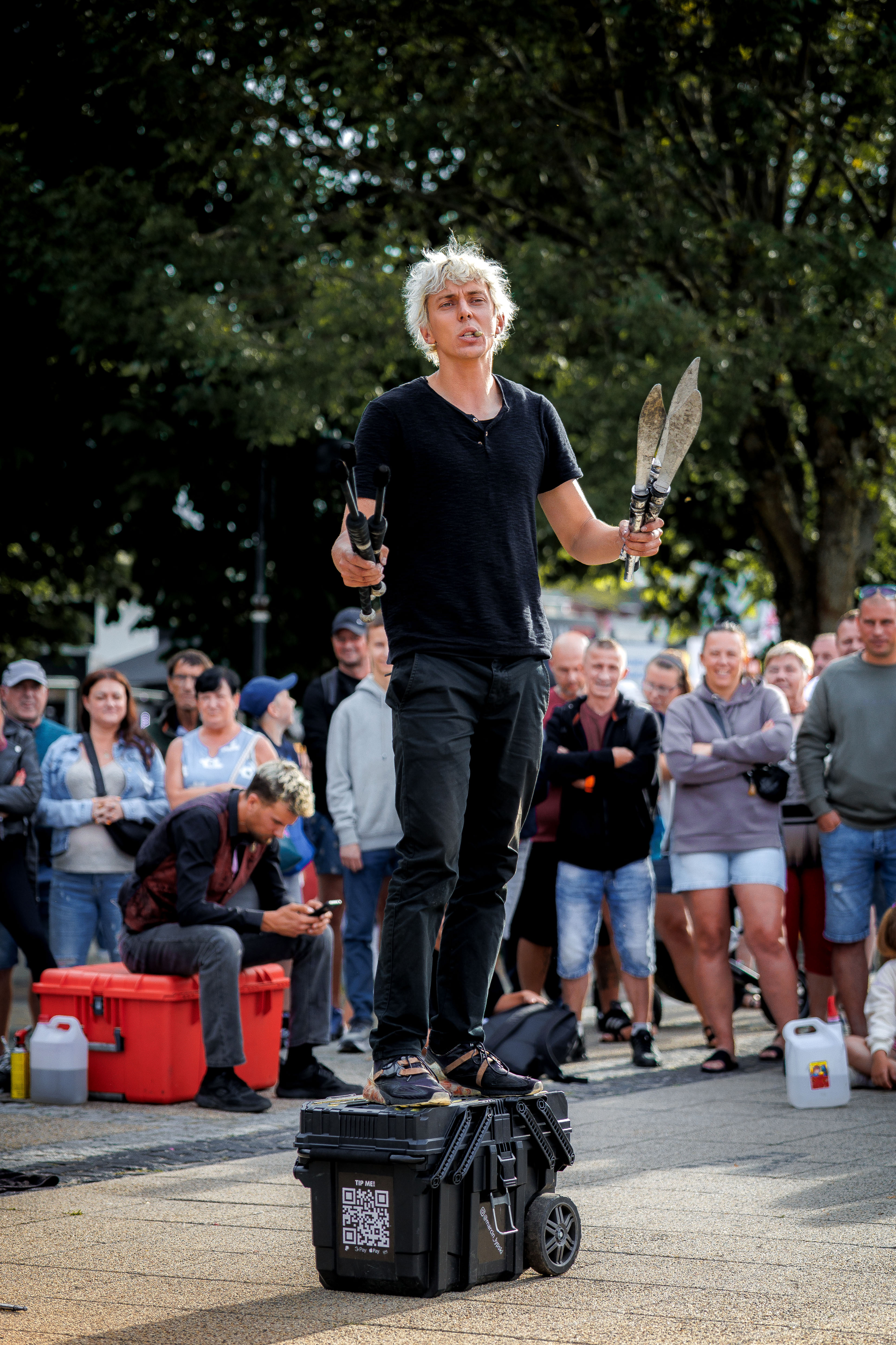 Fire breathing silhouette